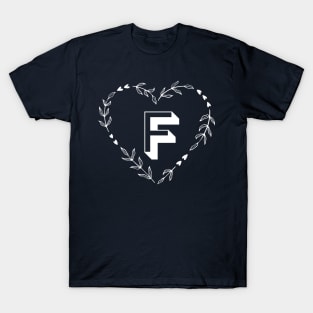 Letter F Flower Monogram T-Shirt